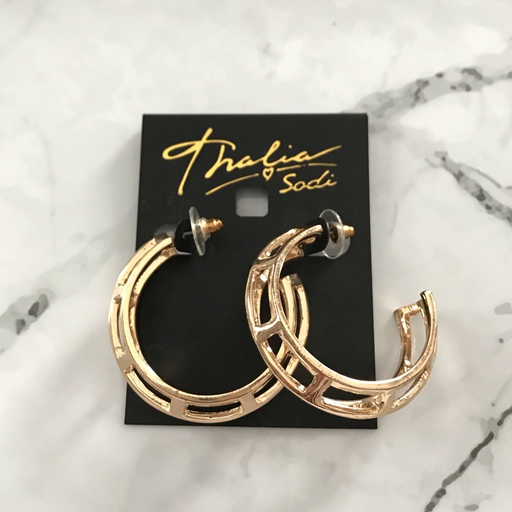 🌺2 for $22 🌺NWT Thalia Sodi goldtone caged hoops